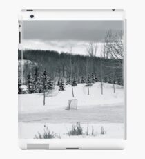 Black and White Pond Hockey iPad-Hülle & Klebefolie