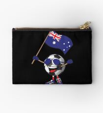 Australia Football Team Soccer Ball With National Flag Fan Shirt Studio Pouch