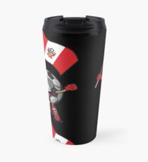 Peru Football Team Soccer Ball With National Flag Fan Shirt Travel Mug