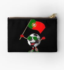 Portugal Football Team Soccer Ball With National Flag Fan Shirt Studio Pouch