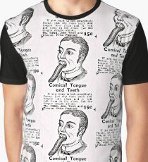 Comical Tounge and Teeth Graphic T-Shirt