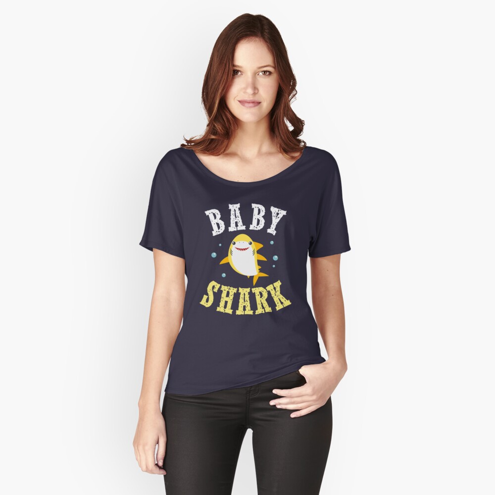 En Super Cuello Cute Camiseta Shark V «baby De Entallada wx6FE0qfPt