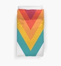 Simple Retro Triangle Rainbow Duvet Cover
