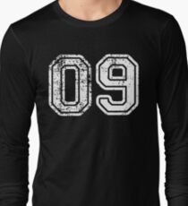 Sport Team Jersey 00 T Shirt Football Soccer Baseball Hockey Basketball Nine 9 09 Number Long Sleeve T-Shirt