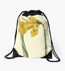 Daffodil Flower Botanical Drawstring Bag