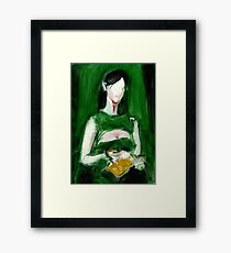 Fashion and Victim Painting "Green and Beauty" Framed Print