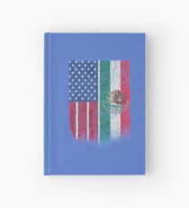 Mexican American Flag Mexican American Pride Hardcover Journal