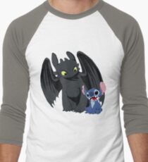 Stitch and Toothless Men's Baseball ¾ T-Shirt