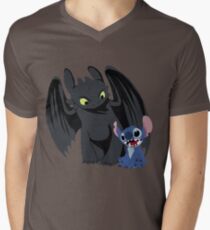 Stitch and Toothless Men's V-Neck T-Shirt