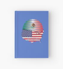 Mexican American Flag Mexican American Pride 4th of July Hardcover Journal