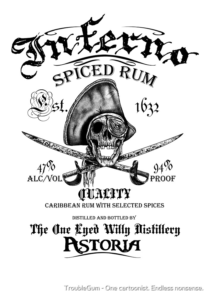 "Inferno Rum" by simonbreeze Redbubble