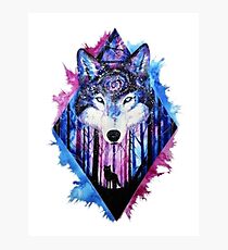 Galaxy wolf Photographic Print