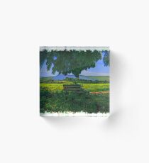 Rural area drawn Art Acrylic Block