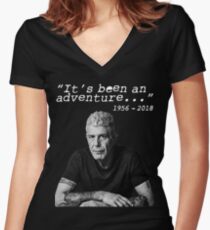 Anthony Bourdain It's been an adventure Women's Fitted V-Neck T-Shirt