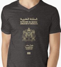 Moroccan Passport Tshirt Men's V-Neck T-Shirt