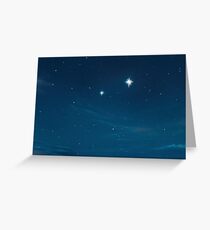 Tarjeta de felicitación segunda estrella a la derecha
