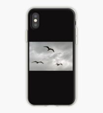 Gulls fly in a stormy sky...... iPhone Case