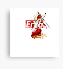Supreme Box Logo Fairy Tail Erza Scarlett Canvas Print