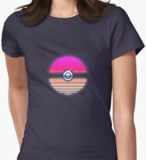 Pokeball Vaporwave Women's Fitted T-Shirt