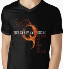 QAnon Storm The Great Awakening WWG1WGA by Scralandore Men's V-Neck T-Shirt