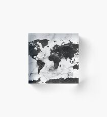 world map marble Acrylic Block