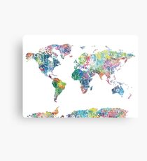 world map mandala 6 Metal Print