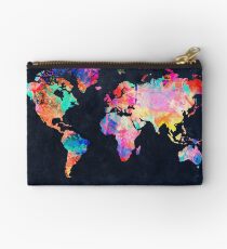 World Map watercolor 2 Zipper Pouch
