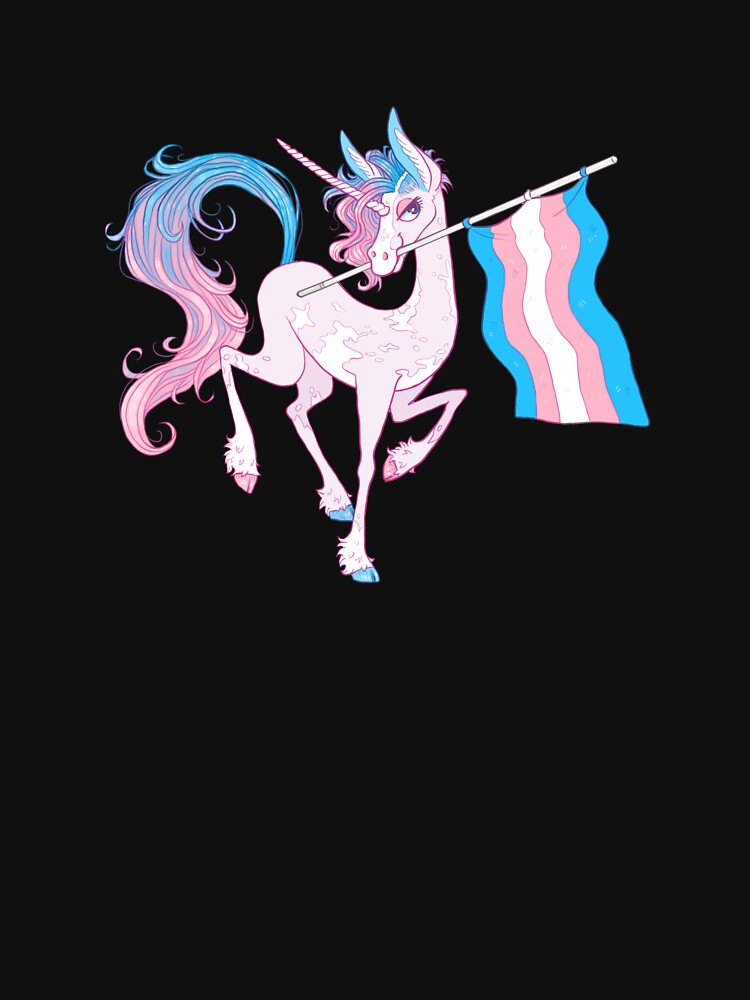"Trans Pride Unicorn" Tshirt by vainglory Redbubble