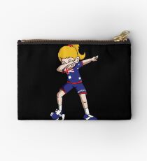 Australia Dabbing Soccer Girl With Soccer Ball And National Team Flag Football Fan Design Studio Pouch