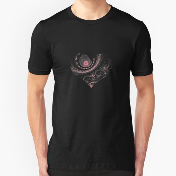Lace & Pearls heart Slim Fit T-Shirt
