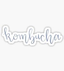 Kombucha Script Blue Sticker