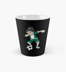 Nigeria Football Dabbing Soccer Girl With Soccer Ball And National Flag Jersey Futbol Fan Design Tall Mug