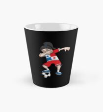 Panama Football Dabbing Soccer Girl With Soccer Ball And National Flag Jersey Futbol Fan Design Tall Mug