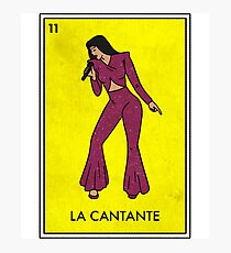 La Cantante Mexican Loteria Bingo Card Themed Tee Photographic Print