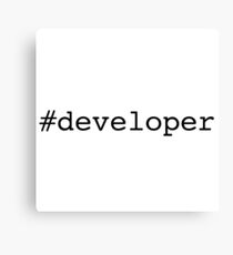 #developer Canvas Print