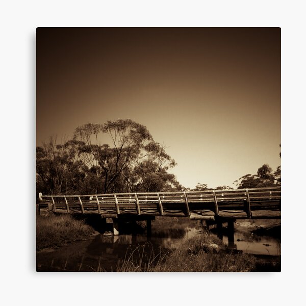 Old wooden bridge Canvas Print