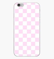 Girly rosa und weißes Schachbrett-Muster iPhone-Hülle & Cover