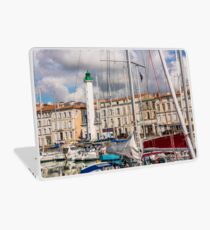 View of yachts in the old port, La Rochelle France Laptop Skin