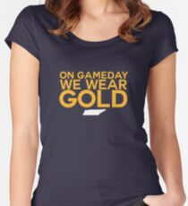 On Gameday We Wear Gold - Nashville Predators Women's Fitted Scoop T-Shirt