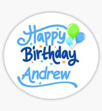Happy Birthday Andrew Sticker