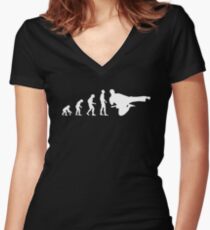 Evolution martial artist Women's Fitted V-Neck T-Shirt