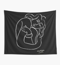 TAHITIAN LADY : Vintage Matisse Black and White Painting Print Wall Tapestry