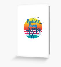 Boulders Beach, summer retro vintage Greeting Card