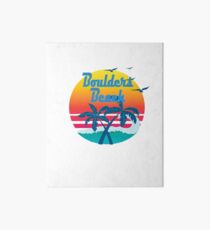 Boulders Beach, summer retro vintage Art Board