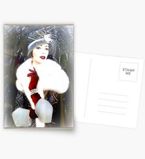 Art Deco Lady with hat Postcards
