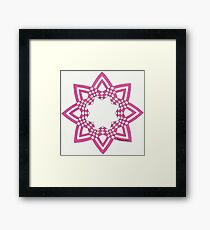 Checkered rosette Framed Print