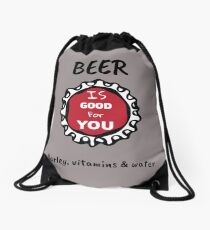 Drink Beer Shirt - Bar Shirt - Beer Bar Shirt - Fun bar tee - Fun Bar shirt - Fun Bar tee - Barman Shirt - Pub tee - Pub Shirt Drawstring Bag