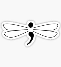 Project Semicolon Butterfly Dragonfly Sticker