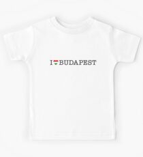 I Love Budapest, horizontal Kids Tee