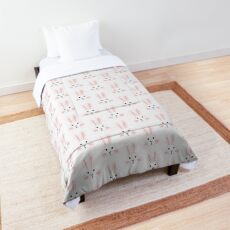 rabbit face pink Comforter